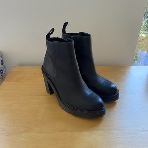 Doc Martens Magdalena black leather ankle boots, size 8